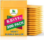 Kraft Envelope Bubble Mailers (200, #2 8.5" x 11")