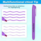 Duchong Highlighters, 30 Packs Purple Highlighter Bright Colors Bulk, Chisel Tip Dry-Quickly No Bleed Highlighter Markers for Adults Kids, Office Classroom Must Have, School Supplies for Teachers