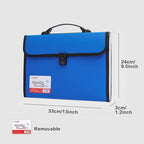 12 Pockets Letter Size/A4 Accordion File Organizer with Handle, TRANBO Expanding File Folder, Portable Paper Organizer, Expandable Plastic Document Organizer for Travel School Office - Blue