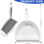 NBGYTECH Mini Broom and Dustpan Set Small Dust pan & Brush Set Portable Cleaning Tools for Home Office RV Camping Learning (Grey)