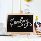 Holibanna Small Chalkboard with Stand 12 Inch Desktop Message Board for Home Bar Wedding Party Decoration Easy to Write and Clean