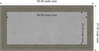 Amanti Art Grey Framed Magnetic Board 27x55 Oversize Vision Board for use with Magnets, 100% Metal Sheet to Display Items as Office Decor or for Home Organization in mudroom, Kitchen or Kids Room