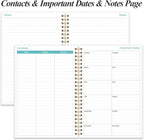 2026-2027 Planner - 18 Months Weekly & Monthly Planner from January 2026 - June 2027, Spiral Notebook 2026-2027 with Elastic Closure, Inner Pocket, Medium 5.8" x 8.3", Flower-A