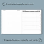 POPRUN Monthly Planner 2026-2027 (Large- 8.5" x 10.5" Soft Cover), 18-Month Calendar Book (Jan.2026 - Jun. 2027), Calendar Planner with Monthly Tabs & Pocket, 100 GSM Paper - Black