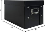 CheckOutStore Black Stamp & Die Craft Scrapbook Storage Pocket Box - 10 x 6 x 6 (Pack of 2)