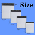 newlng Poly Mailers Shipping Bags Mailing bags100pcs 4 Assorted Sizes White Shipping Envelopes Self-sealing Adhesive Waterproof and Tear-Proof Packaging Bags Shipping Bags for Clothing Books Gift
