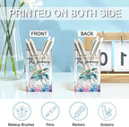 QYUVK Trust The Journey Acrylic Pencil Holder Cup, Inspirational Gifts for Friends Coworker, Funny Sea Turtle Pen Holder for Women Girls Turtle Lover, Pencil Cup for Desk, Marker Makeup Organizer