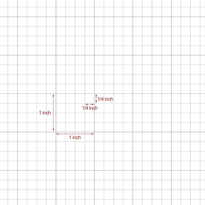 Fuyoooo 25 Sheet Graph Paper Pad 24" x 36" Large Graph 1" and 1/4" Ruled Grid Paper for Engineer Architect Designer Mathematician Draftsmen Sketch House Commercial Building Plan Drafting(White)