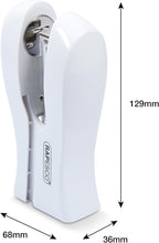 Rapesco 1319 Stand Up Stapler, Space-Saving Desktop Stapler, 20 Sheet Capacity, Ergonomic Grip, Uses Type 26 Standard 1/4" and Type 24 High-Capacity 1/4" Staples, White