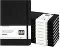 KODAPAGE Black A5 Liend Journal Notebook, 7mm College Ruled Notepad, Journaling for Writing, Work, School, Travel and Note Taking, Hardcover 224 Pages (112 Sheets) 5.5 x 8.3 inches (8 Pack)