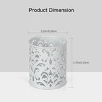 EasyPAG White Pen Holder for Desk, 2 Pack Round Pen Organizer, Brush Holder for Vanity, Metal Pencil Cup Organizer for Home, Office, Classroom, School