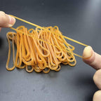600pcs Elastic Rubber Bands Ties Home Office Students School Stationery Accessories Yellow Color Package Supplies Rubber Ring Rubber Band File Rings