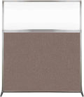 Versare Hush Screen Portable Room Divider | Workstation Wall Divider | Freestanding Privacy Hush Panels | Clear Windows | Fabric Office Divider Screen | Great for Room Separation