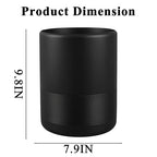 YMXYJM Modern Resin Trash Can Bin, Wastebasket for Bathroom, Kitchen, Office, Home, Black
