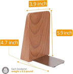 DRELIFAM Wood Handmade Heavy Duty Bookends for Shelves Decorative Book Ends to Hold Books for Office