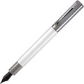 Monteverde USA Ritma Fountain Pen in Silver – Stub Nib, Calligraphy JoWo Stainless Steel, Refillable Ink Cartridge/Converter – Perfect for Artists & Calligraphers