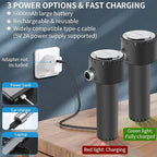 ABVOT Electric Air Duster, Compressed Air Duster, Portable 45000 RPM Cordless Dust Blower, 6000mAh Battery Air Can Duster, Powerful Computer Keyboard Cleaning Air Spray