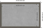 Amanti Art Silver Framed Magnetic Board 27x43 Large Vision Board for use with Magnets, 100% Metal Sheet to Display Items as Office Decor or for Home Organization in mudroom, Kitchen or Kids Room