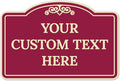 Custom Decorative Sign, Personalized Metal Sign for Driveway, Home, Airbnb, Door Plaque, Burgundy Background 12x18 Inches, ACM, Fade Resistant, Made in USA by Sigo Signs