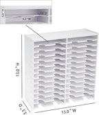 Krafetto 26 Grids Ink Pad Storage Rack, Wall-mountable Stamp Pad Organizer Holder Compatible with 3" x 3" Ink Pads（Grid Size 6.2" W × 3" D × 0.8" H）