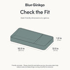 BLUE GINKGO Desk Tray – Korean-Made Organizer for Notes, Pens, Pencils, and Accessories (Double-sided, Green)
