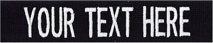 Custom Uniform Name Tapes Solid Colors. Made in The U.S.A. Ships Under 24 Hours. Black Webbing, 4 Inch Sew on