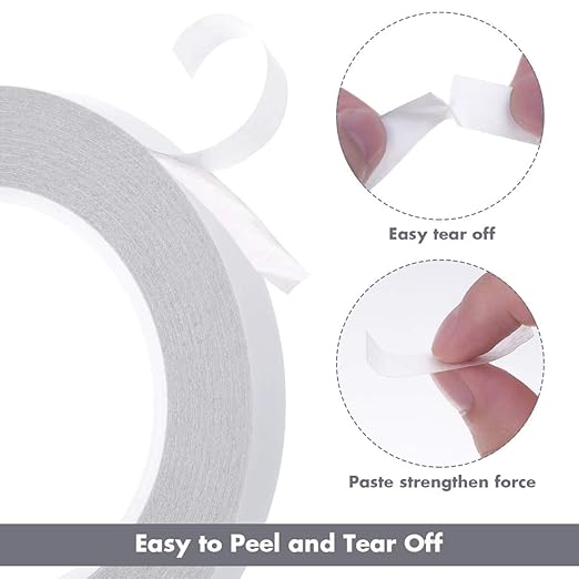 cridoz Double Sided Adhesive Tape, 9 Rolls Double-Side Craft Tape for Card Making, Scrapbooking, DIY Crafts and Office School Stationery Supplies (1/4 Inch, 25 Yards Per Rool)