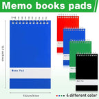 Thenshop 50 Pads Spiral Memo Pads Bulk 3 x 5 Inch Small Pocket Notepad Top Bound Lined 60 Sheets Mini Notebooks for School College Office Home Supplies (Classic Colors)