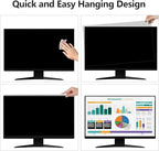[2 Pack] 32 Inch Hanging Computer Privacy Screen Protector Shield Compatible for 16:9 Widescreen Desktop Monitor - Anti-UV & Blue Light Filter - Hanging Design for Easy On/Off