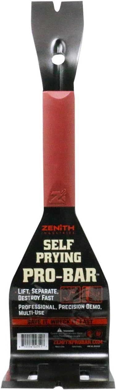 Zenith by Danco Pro Bar ZN700101, The Ultimate Multi-Tool for Salvage, Wrecking, and Demolition, Effortlessly Removes Large Floor Tiles, Planks, Framing, Sub-Flooring, and Decking