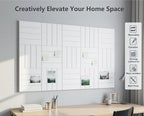 G Gamit Large Felt Wall Tiles Bulletin Board 59”x36”,Large Cork Board Alternative with 60 Pushpins, 15-Pack Felt Pin Board with 112 Safe Removable Adhesive Tabs for Home Office School (White)
