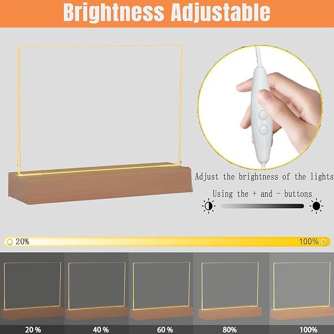 FRELWIM 13 x 9 Inch LED Drawing Writing Lumi Board with Colors, Clear Acrylic Light Up Desk Table Dry Erase Message Memo Note Board with Stand (Colorful, Large)