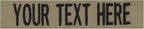 Custom Uniform Name Tapes Solid Colors. Coyote Tan Fabric, 3.5 Inch Hook Fastener (Uniform Ready Fastener)