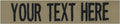 Custom Uniform Name Tapes Solid Colors. Coyote Tan Fabric, 5 Inch Sew on