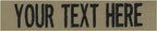 Custom Uniform Name Tapes Solid Colors. Coyote Tan Fabric, 5 Inch Sew on