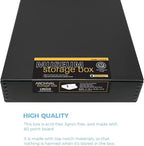 Lineco, 11x14 Black Museum Archival Storage Box, Drop Front Design, 11.75x15.25x3 in, Acid-Free with Metal Edge, Preserves Picture Longevity, Organize Photos Documents, Crafts, DIY, 2 Pack