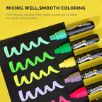 Arrtx Acrylic Jumbo Markers 10mm Broad Tips Acrylic Paint Pens for Stone, Glass, Easter Egg, Wood and Fabric Painting-No Toxic,No Odor