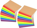 Zegrox A5 Notebook Bulk, 48 pack Kraft Cover College ruled Travel Journals with Pastel Color Spine for Students Office, 60 Lined Pages, 8.3”x 5.5”
