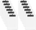 Zoenley A4 Plastic Clipboard Set of 12, Clear 12.5 x 9 Letter Size for Classroom, Students, Teacher, Nurse, A4 Transparent 8.5 x 11 Clip Board with Low Profile Black Clip, Office & School Supplies