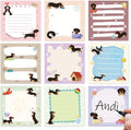 Lovarywow Dachshund Sticky Notes Gifts - 9Pack Cute Sticky Notes 3x3 Weiner Dog Gifts for Women Cartoon Dachshund Notepads Dog Self-Stick Notes Pads Office School Supplies Dachshund Gifts 450 Sheets