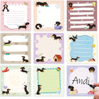 Lovarywow Dachshund Sticky Notes Gifts - 9Pack Cute Sticky Notes 3x3 Weiner Dog Gifts for Women Cartoon Dachshund Notepads Dog Self-Stick Notes Pads Office School Supplies Dachshund Gifts 450 Sheets