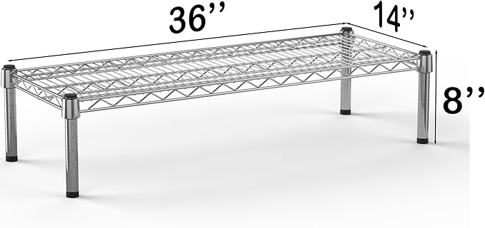 Regal Altair 14''W x 36''L x 8''H Chrome Plated Wire Dunnage Rack | Off The Floor Storage