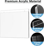 MaxGear Wall Mount Sign Holder 8.5 x 11 Inch, Clear Plastic Picture Frames with Mounting Screws, Door Sign Holders and Document Display Frame for Home, Office, Store, Landscape, 12 Pack