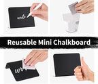 12 Pack Mini Chalkboard Signs - 4"x3" for Food, Party, Buffet, Wedding & Bakery