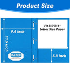 Two Pocket Folders, RAZCC 100 Pack Two Pocket with Prongs, 3 Prong Folders Fit Letter Size Paper, Pocket Paper File Folders for School Office Home Business, Assorted 5 Colors