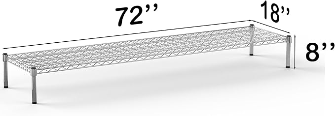 Regal Altair 18''W x 72''L x 8''H Chrome Plated Wire Dunnage Rack | Off The Floor Storage
