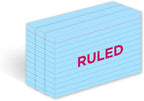 KAISA Colored Index Card Heavyweight Flashcards, 3"x5" Index Cards Ruled on Front, Blank on Back Index Cards, Blue 3 pack of 60 Count(Total 180CT)