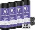 Swanky Cables Screen Cleaner Wipes: Electronic Wipes for Screens - Computer Screen Wipes for Lens, Phone, Tv Screen and Monitor Cleaning - Tech Wipes & Microfiber Cloth (Canister, 200 Count)