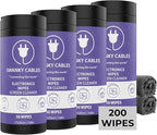 Swanky Cables Screen Cleaner Wipes: Electronic Wipes for Screens - Computer Screen Wipes for Lens, Phone, Tv Screen and Monitor Cleaning - Tech Wipes & Microfiber Cloth (Canister, 200 Count)