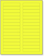 NextDayLabels 8-1/2 x 11 Neon Color High Light Fluorescent Labels for Laser & Inkjet Printer (Yellow Fluorescent, 2/3" x 3-7/16" - 30 Per Page | 750 Labels)